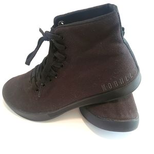 NOBULL HIGH-TOP BLACK CANVAS TRAINER (WOMEN'S)